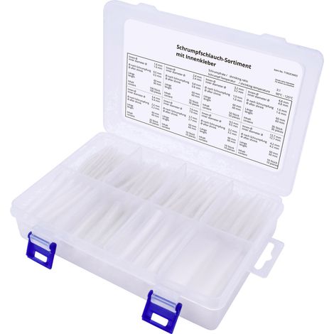 TRU COMPONENTS T1902CA003 Schrumpfschlauchsortiment Transparent Schrumpfrate:3:1 300 St.