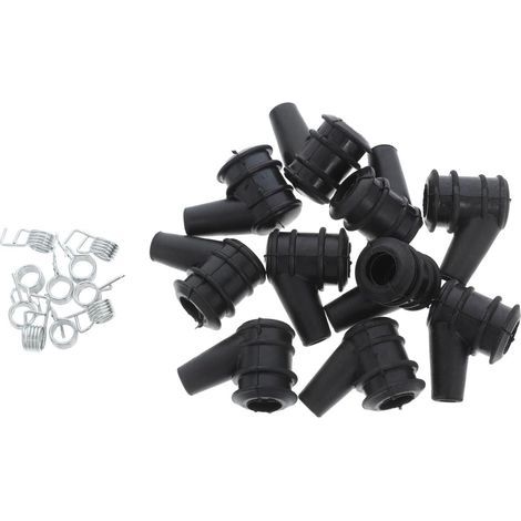 Hochdruck-Zündkappen für Kettensägen, 10 Stück, mit Gummischutz für Zündspule und Stecker, für forstwirtschaftliche Arbeiten im Freien, wasserdicht und langlebig mit integrierter Feder
