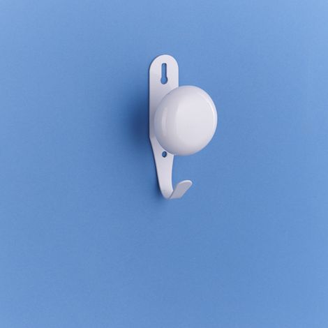 Porte-manteaux et patères sur lice laqué blanc 1 tête longueur 60 mm - MOTTEZ (1/2)