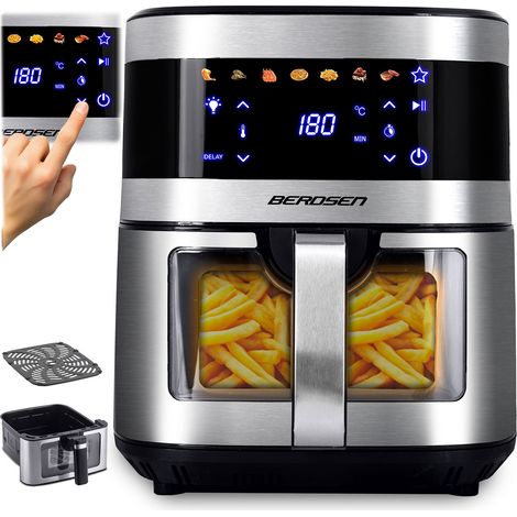 Friteuse à air chaud 9,1 l 1700 W – Technologie de circulation d'air chaud – Écran tactile – 7 programmes automatiques