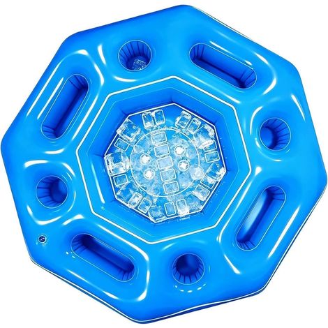Table flottante octogonale multifonctionnelle pour jeux de cartes dans la piscine idéale pour les spas et les parcs aquatiques (1/5)