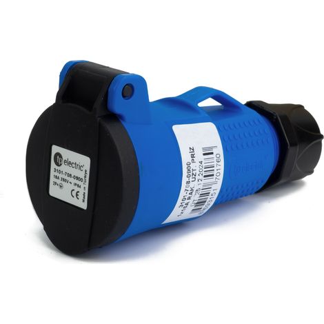 USV-Steckdosenfeld 16A 250V Typ E mit Stift und IP54-Verschraubung (1/5)