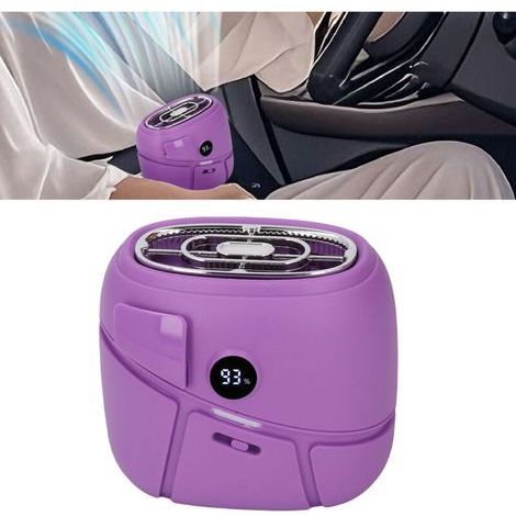 Ventilateur portable à pince avec écran LED, affichage numérique, 100 niveaux de puissance, fonction diffusion de parfum, batterie lithium rechargeable 4000 mAh, dimensions : 102 x 82 x 89 mm, couleur (1/5)