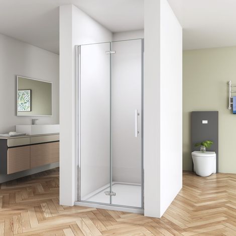 Falttür Scharniertur 70x185cm,6mm NANO ESG-Glas,Faltbare Duschkabine,Komplett Chrom-Optik,Nischentür Dusche Pendeltur Duschabtrennung Duschwand (1/5)
