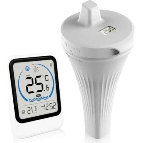 Swimming Pool Thermometer, IP68 Waterproof Wireless Swimming Pool Thermometer, Wireless Floating Swimming Pool Thermometer Indoor Outdoor Water Thermometer for Aquariums, Bathtubs, Ponds (1/4)