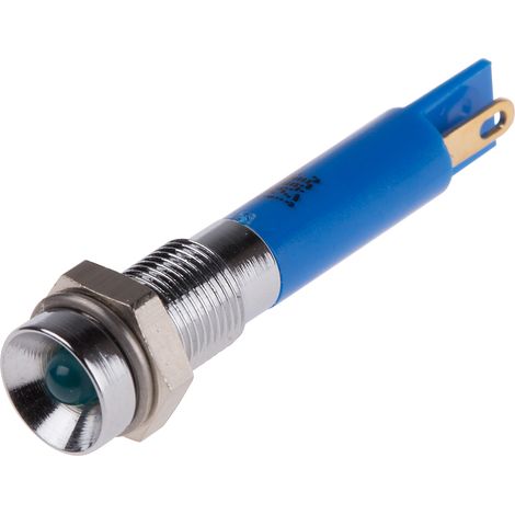Voyant LED lumineux  Bleu RS PRO, dia. 6mm, 12V c.c., taille de la lampe 3 mm ( Prix pour 1 )