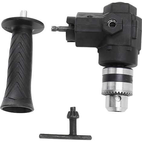 Accessoire de perçage professionnel : rallonge coudée à angle droit en acier avec roulement à billes à 90°, adaptateur. (1/5)