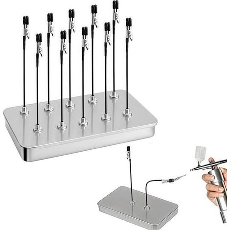 12 piezas de herramientas flexibles para soldar: pinzas de cocodrilo con base magnética，1 caja de soldador，soldador de tercera mano