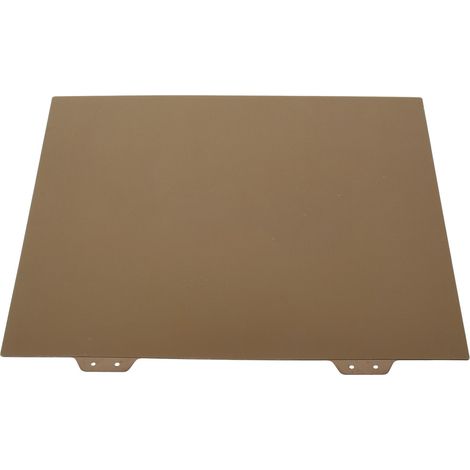 Feuille en acier à ressort PEI double face poudre dorée flexible plateau d'impression 3D 355x355mm (1/5)