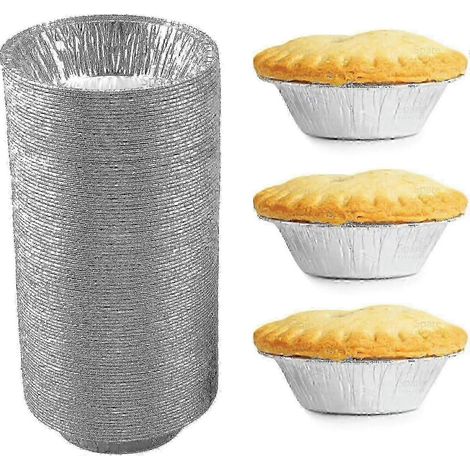 120 moules à tartes - Moules à mini-tartes jetables, moules à tartes en aluminium, moules à tartelettes en aluminium pour la cuisson, le stockage et le réchauffage / Tartes, tartelettes, etc. (1/5)