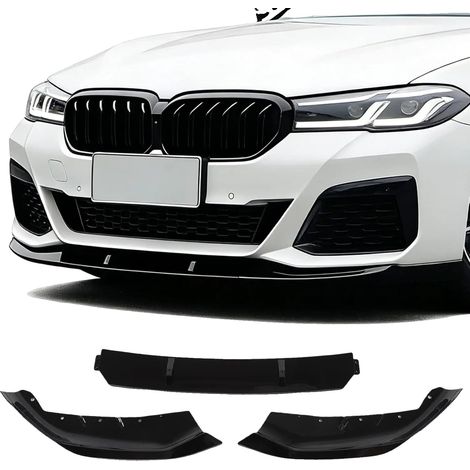 Spoiler delantero, plástico ABS, fácil instalación, negro. (1/2)