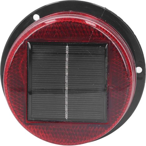 Feux de signalisation solaire à batterie intégrée pour sécurité routière, clignotant rouge, autonome. (1/5)