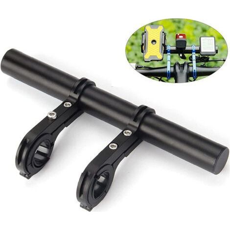 Bike Handlebar Extender, 20cm Multifunction Double Bicycle Handlebar Extender Aluminum Alloy Bracket Extension Flashlight Holder Bike Accessories (1/4)
