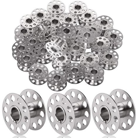 Rocchetti in metallo, 32 pezzi, accessori per macchine da cucire, rocchetti in metallo per macchine da cucire, rocchetti adatti per macchine da cucire, bobine di filo, rocchetto per macchina da cucire (1/5)