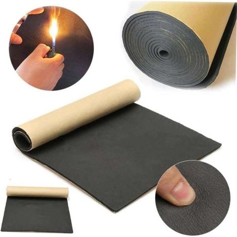 Coton d'isolation phonique et thermique pour voiture 50x200cm, réduction du bruit, coussinet insonorisant (3mm) (1/5)