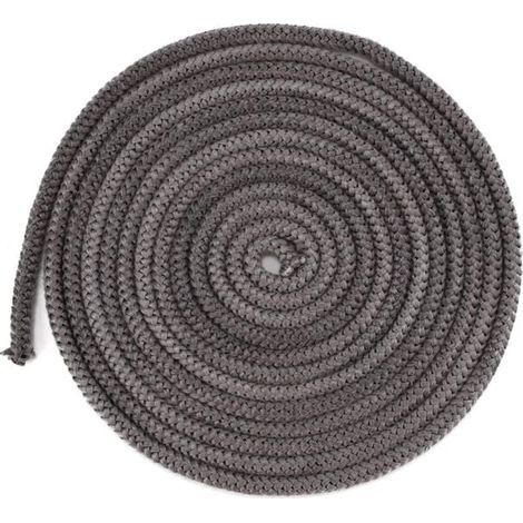 Cordoncino di tenuta, guarnizione di ricambio per porte di camini e stufe, in fibra di vetro, grigio scuro, 10 mm x 3 m (1/5)