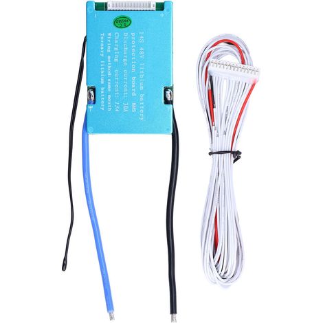 Carte de protection batterie lithium 14S 48V BMS ternaire charge équilibrage avec câble 30A décharge 15A charge module (1/5)