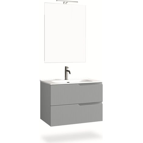 Ensemble salle de bain 4 pièces VENERE gris mat (1/5)