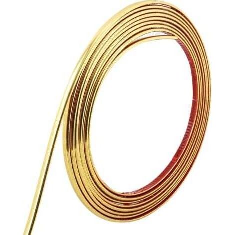 Moulure décorative auto-adhésive de 10 mètres et 8 mm d'épaisseur, flexible et réfléchissante, pour murs, plafonds, sols, armoires et bords de carrelage. (1/5)