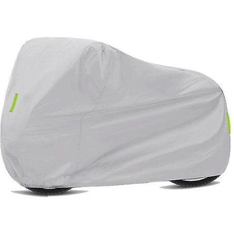 housse De Moto Universelle Tissu Oxford Quatre Saisons Impermable, Anti-poussire Et Crme Solaire, Vtements De Vlo 245x105x125cm Gris Argent (1/5)