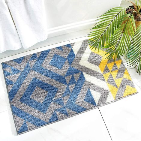 Non-slip bathroom mat, indoor door mat, non-slip door mat, highly absorbent, durable (40 x 60 cm), machine washable, suitable for indoor and outdoor