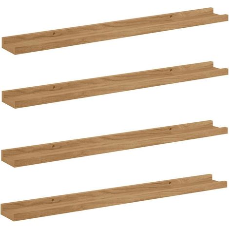 Maison Exclusive - Wandregal Wandhalterung 4 Stk. Braun 80 x 9 x (1/5)