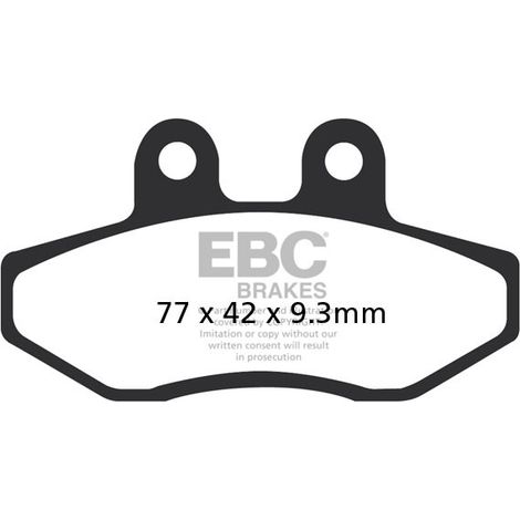 Pastillas de freno EBC SFA393 para scooter (juego para 1 disco)