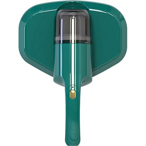 Tragbarer, wiederaufladbarer UV-Staubsauger zur Bekämpfung von Hausstaubmilben, 350 W, 2 Saugstufen, ABS, Weiß/Grün, 680 g (1/5)