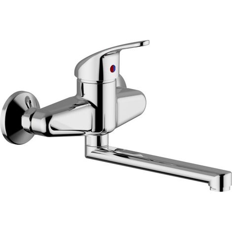 Miscelatore a parete lavello con leva e canna orientabile - Teorema Golf Plus