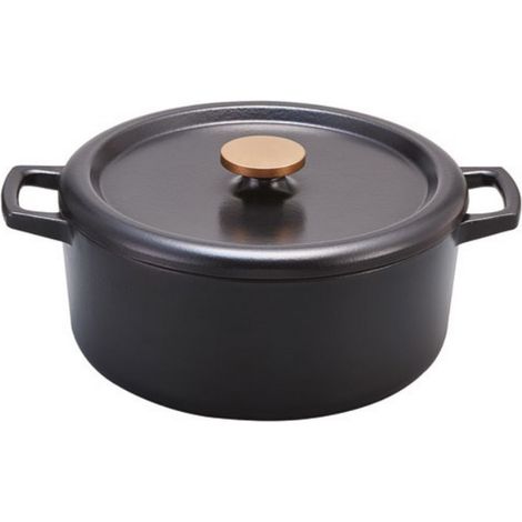 casseruola in ghisa smaltata 30 cm nera - 100168 - Beka (1/4)