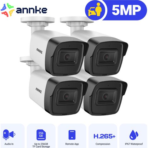 ANNKE C500 Caméra IP de sécurité PoE extérieure 3K,vision nocturne microphone intégré détection mouvement 4×Caméras (1/5)