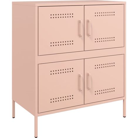 Maison La Vie - Buffet Salon Moderne - Meuble de rangement - rose 68x39x79 cm acier bu5018