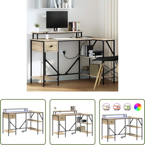 Bureau moderne - Bureau Chêne Sonoma 120 x 79 x 86,5 cm Bois d'ingénierie (1/5)