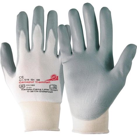 GANTS DE PROTECTION KCL 619-11 POLYURÉTHANE, POLYAMIDE EN 388 RISQUES MECANIQUES 2131 TAILLE 11 (XXL) (1/4)