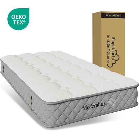 Lit hydraulique moderne, avec un dessus de lit élevé. dimensions : 90x200 cm. Lit individuel, équipé d’un éclairage LED. Il dispose également d’espace de rangement et de prises USB/Type-C. (1/5)