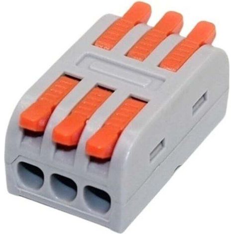 10 connecteurs de bornier d'éclairage électriques enfichables, connecteur compact de conducteur à écrou à levier, bloc de connecteur de câble