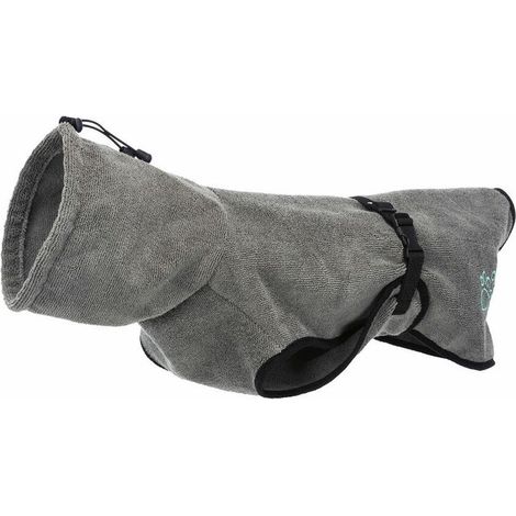 Trixie Peignoir Chien Gris Taille M Confort Séchage