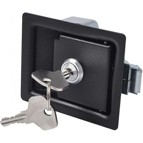 Cadenas antivol pour coffre à outils de remorque, cadenas à poignée de pagaie, accessoires pour caravane et remorque (noir)-1pcs-Black
