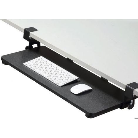 Support Clavier - Plateau Coulissant - 650 mm x 300 mm - Ergonomique - Fixation Facile (1/5)