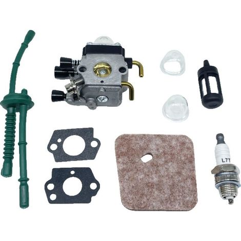 Carburateur avec kit de Conduite de Carburant Filtre à air pour STIHL FS38 FS45 FS46 FS55 KM55 Coupe-Herbe Mangeur de Mauvaises Herbes (1/5)
