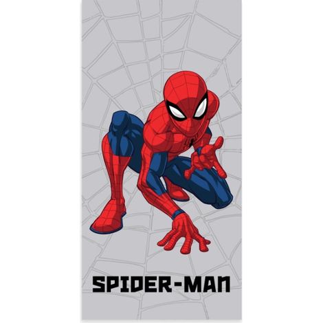Filiyano-Serviette de bain/de plage Spider-Man en maille grise 60x120 cm