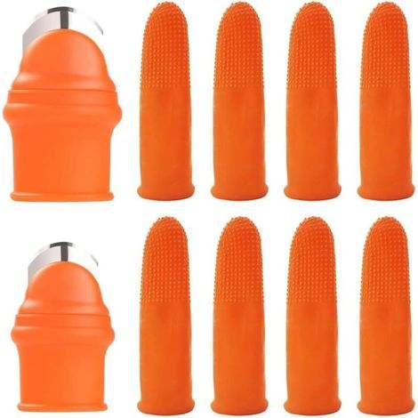 2-teiliges Silikon-Gartenmesser-Set, Daumen- und Fingertrenner mit Fingerschutzhülle, Geschenkidee für Gartenliebhaber (1/5)