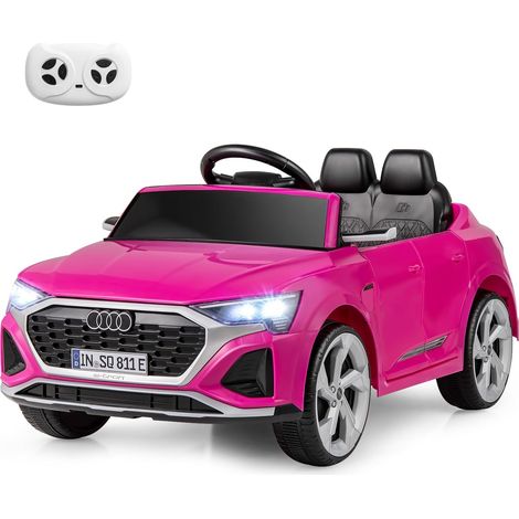 GOPLUS 12v Voiture Electrique Enfants SQ8, 4x4 Electrique Enfants avec Télécommande 2,4 G, Musique, Klaxon, Lumières LED, Démarrage Progressif, pour Enfants 3 Ans+, Charge30KG (Rose) (1/5)
