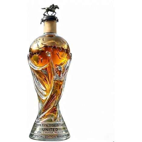 Carafe à whisky en verre avec bouchon motif ballon de football - Carafe élégante pour bar à domicile et bureau - Élégance - Cheval