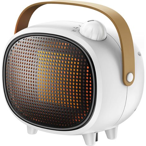 Chauffage d'appoint électrique de bureau avec ventilateur et protection anti-basculement et anti-surchauffe, idéal pour une utilisation intérieure (maison, bureau, chambre, etc.) (1/5)