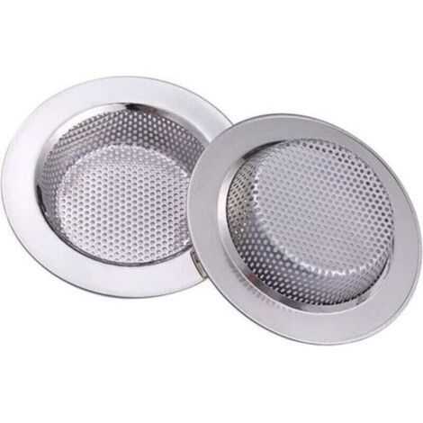 2 Pcs Filtre évier Cuisine, en Acier Inoxydable, en métal lavabo Filtre pour Salle de Bain Cuisine 11 cm de diamètre (1/4)
