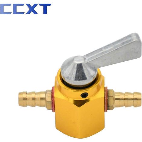 Robinet d'essence CNC 6 mm pour réservoir d'essence, vanne d'arrêt, pompe à essence, robinet de carburant pour quad KTM, Honda, Kawasaki, Yamaha (1/4)