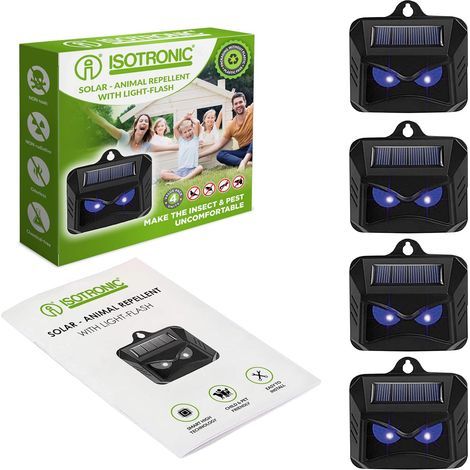 Solarleuchten mit blauem LED-Licht und Dämmerungssensor für Garten und Wald (1/5)
