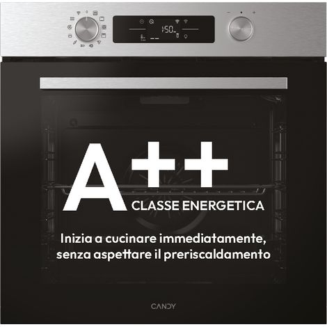 Candy Ca6 N3B1Htx 78 L A++ Nero, Acciaio Inox