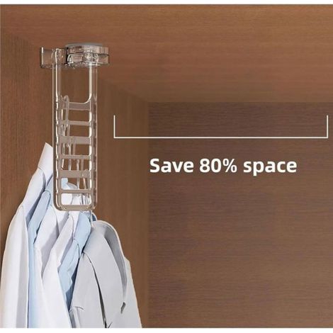 2pcs Séchoir à linge à ventouse - Sans perçage et pliable Aspiration puissante et antidérapante - Salle de bain et balcon (1/5)